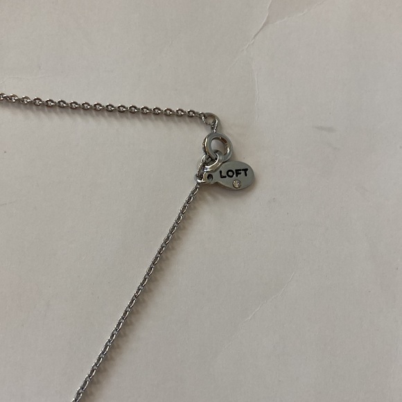 LOFT Long Silver & Bead Necklace - Picture 4 of 7